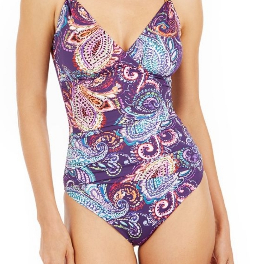 NEW Ralph Lauren Captiva paisley swim suit